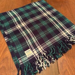 Faribo Faribault Woolen Mills Wool Blanket Throw Blue Plaid Acrylic 52X54 USA